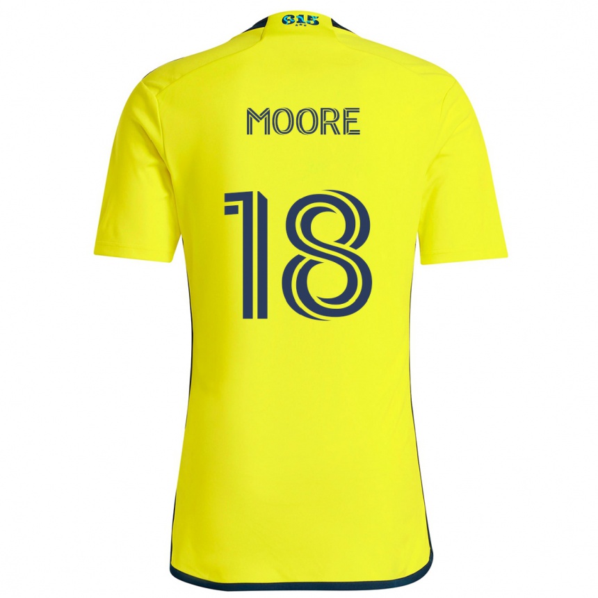 Kids Football Shaq Moore #18 Yellow Blue Home Jersey 2024/25 T-Shirt