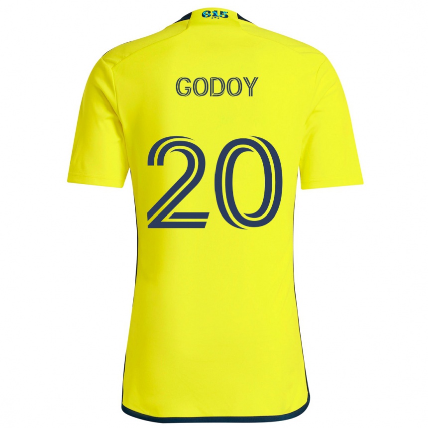 Kids Football Aníbal Godoy #20 Yellow Blue Home Jersey 2024/25 T-Shirt