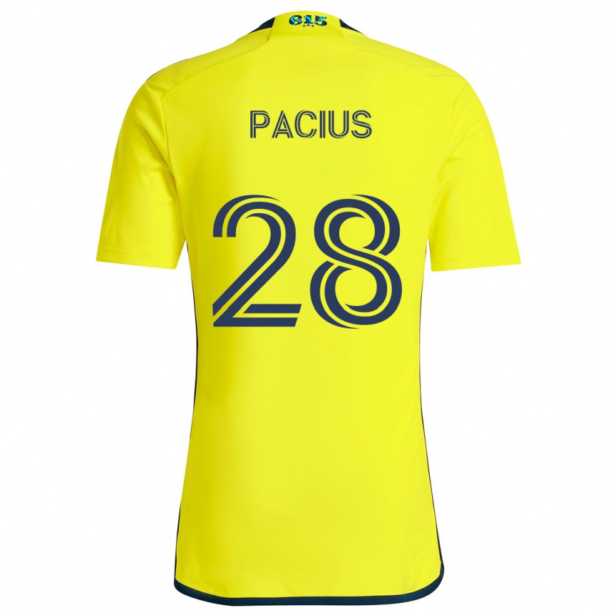 Kids Football Woobens Pacius #28 Yellow Blue Home Jersey 2024/25 T-Shirt