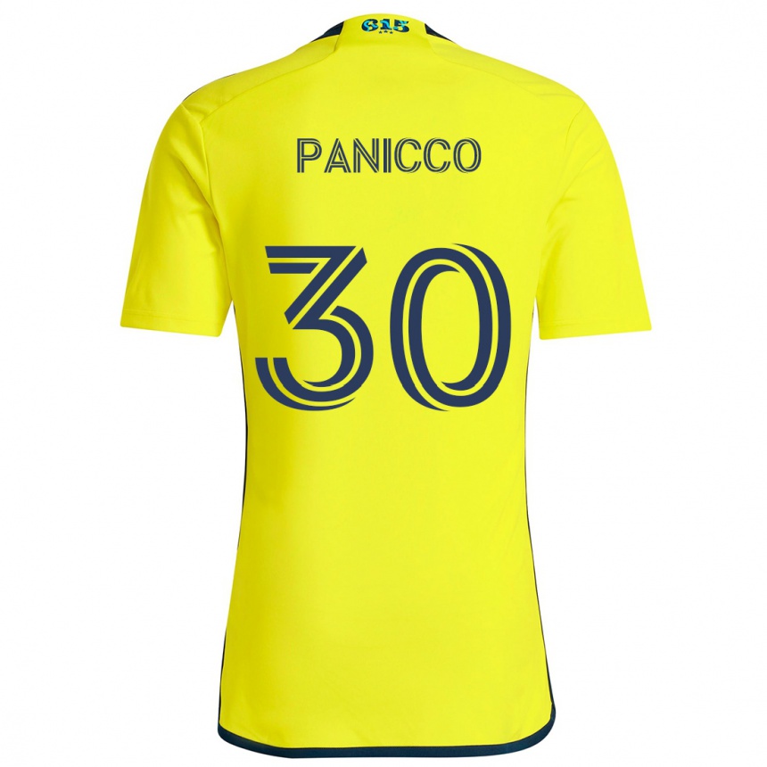 Kids Football Elliot Panicco #30 Yellow Blue Home Jersey 2024/25 T-Shirt