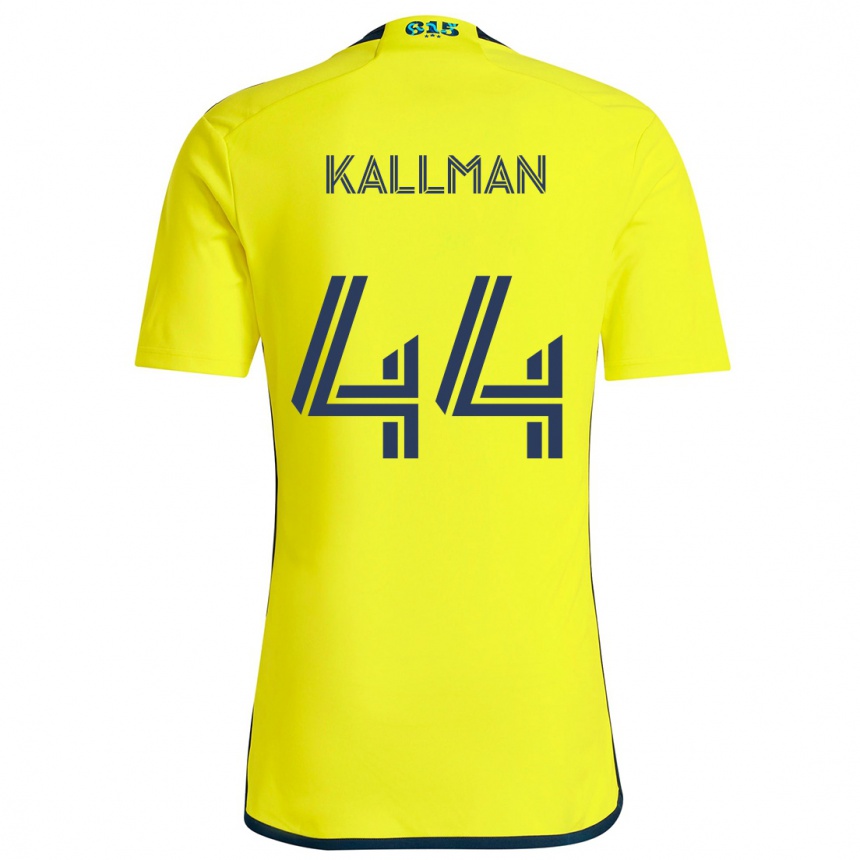 Kids Football Brent Kallman #44 Yellow Blue Home Jersey 2024/25 T-Shirt