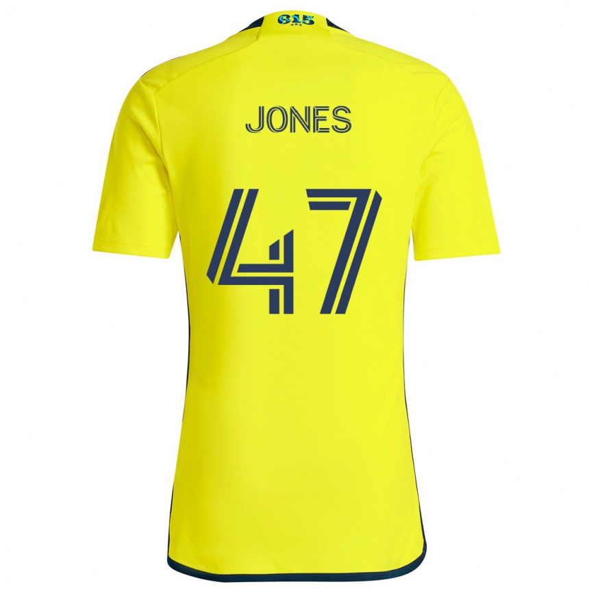 Kids Football Isaiah Jones #47 Yellow Blue Home Jersey 2024/25 T-Shirt