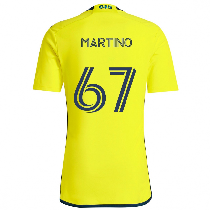 Kids Football Ben Martino #67 Yellow Blue Home Jersey 2024/25 T-Shirt