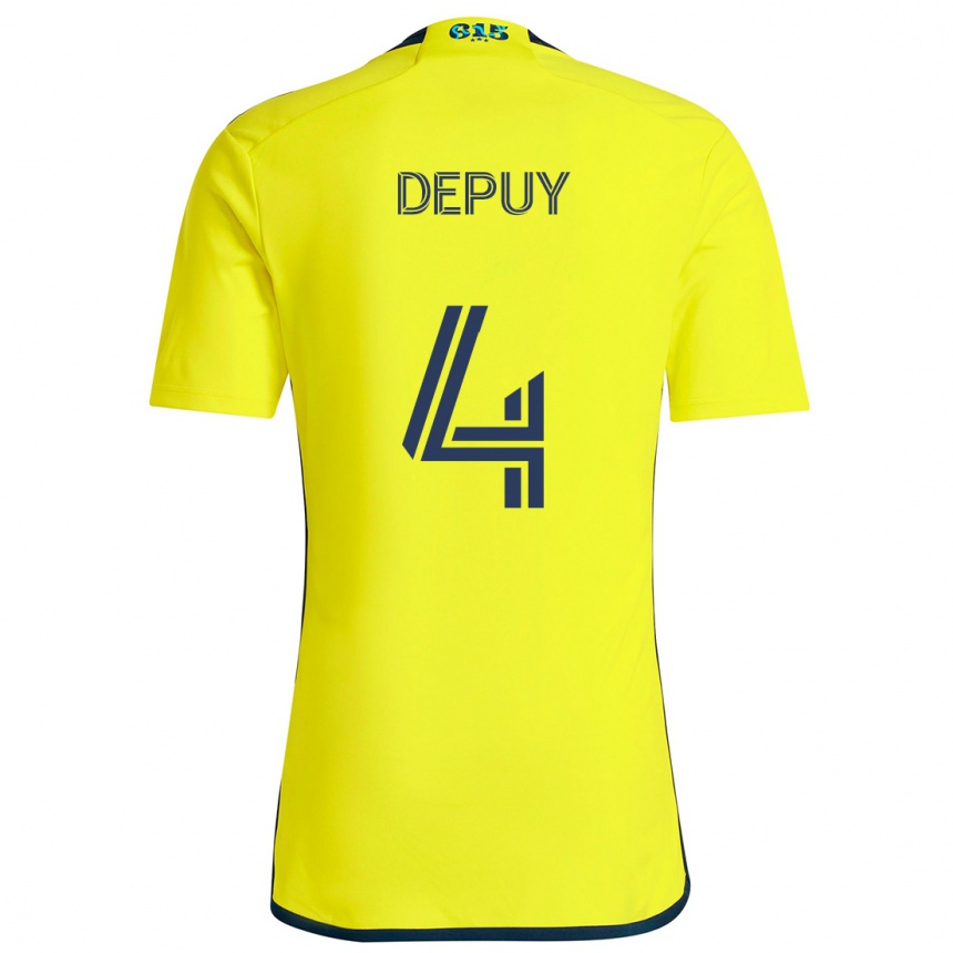 Kids Football Nick Depuy #4 Yellow Blue Home Jersey 2024/25 T-Shirt