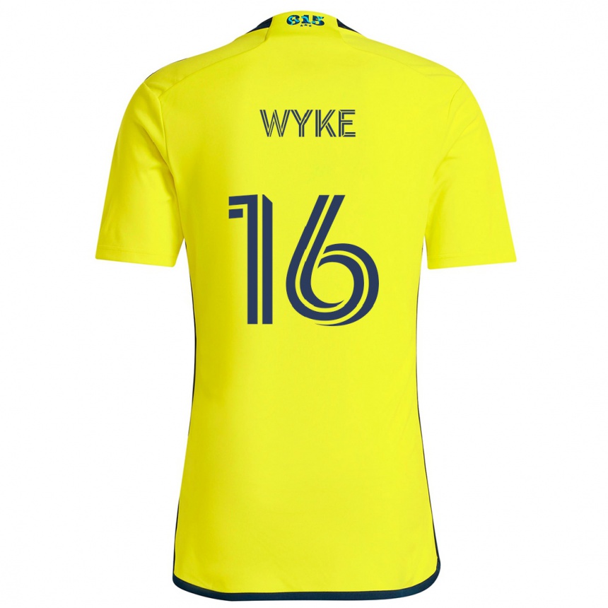 Kids Football Laurence Wyke #16 Yellow Blue Home Jersey 2024/25 T-Shirt