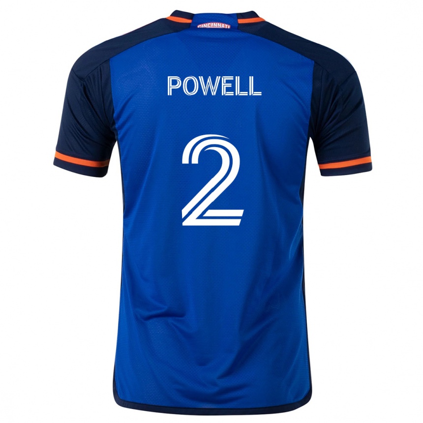 Kids Football Alvas Powell #2 Blue White Home Jersey 2024/25 T-Shirt