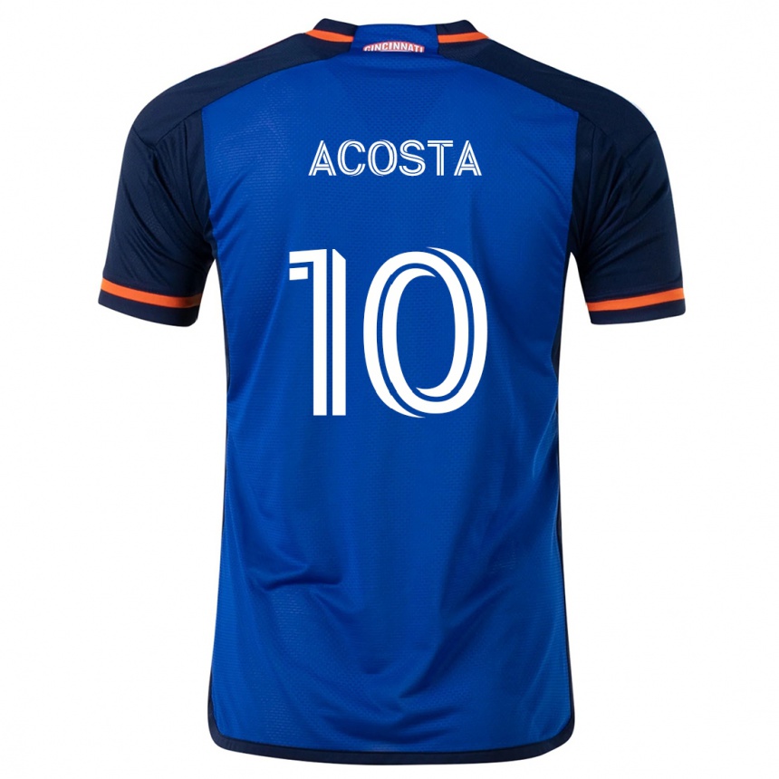 Kids Football Luciano Acosta #10 Blue White Home Jersey 2024/25 T-Shirt