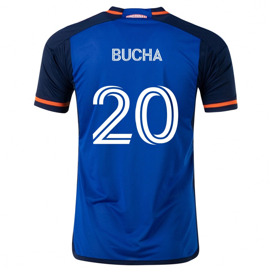 Kids Football Pavel Bucha #20 Blue White Home Jersey 2024/25 T-Shirt