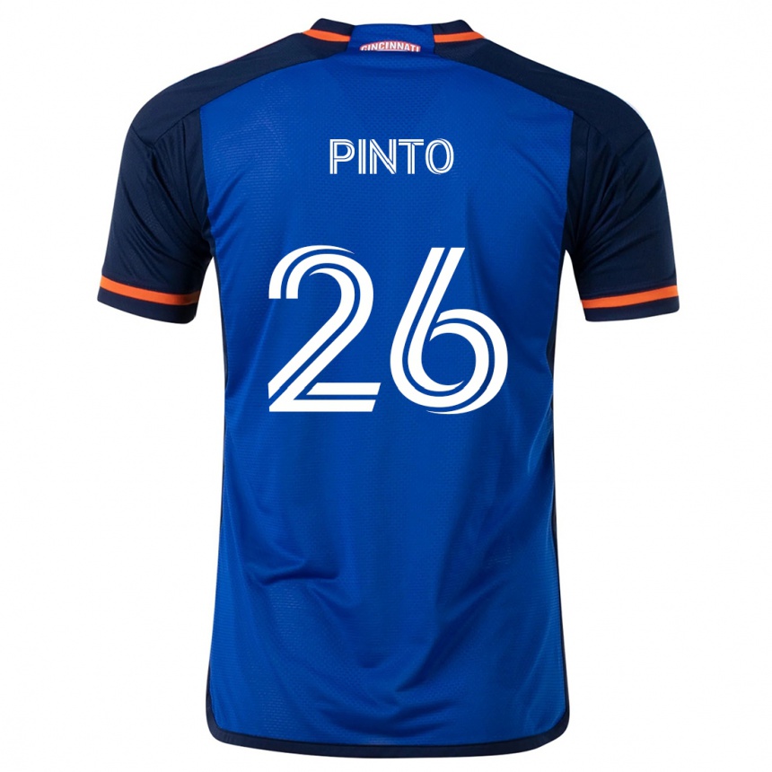 Kids Football Malik Pinto #26 Blue White Home Jersey 2024/25 T-Shirt