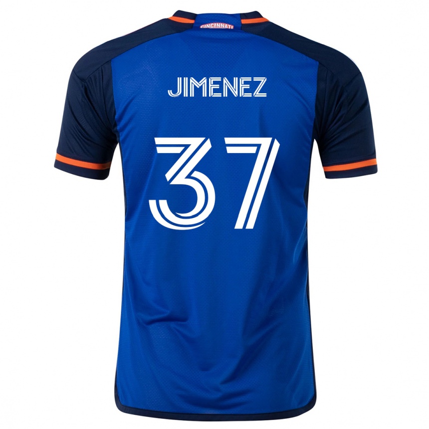 Kids Football Stiven Jimenez #37 Blue White Home Jersey 2024/25 T-Shirt