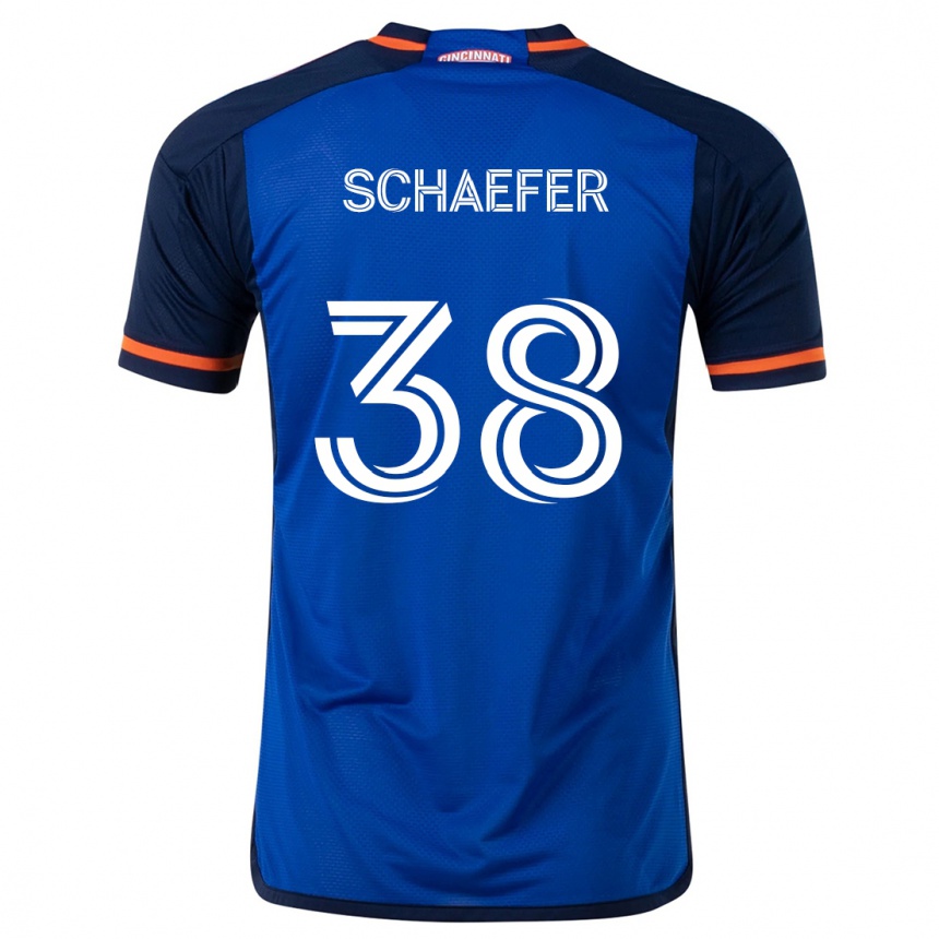 Kids Football Brian Schaefer #38 Blue White Home Jersey 2024/25 T-Shirt