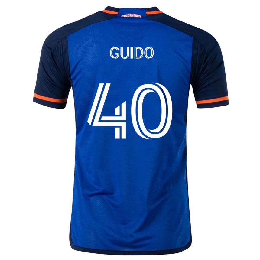 Kids Football Alejandro Guido #40 Blue White Home Jersey 2024/25 T-Shirt