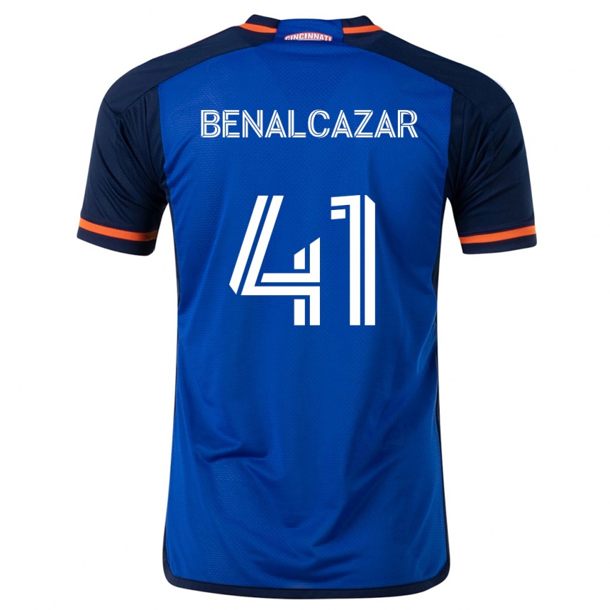 Kids Football Nico Benalcázar #41 Blue White Home Jersey 2024/25 T-Shirt