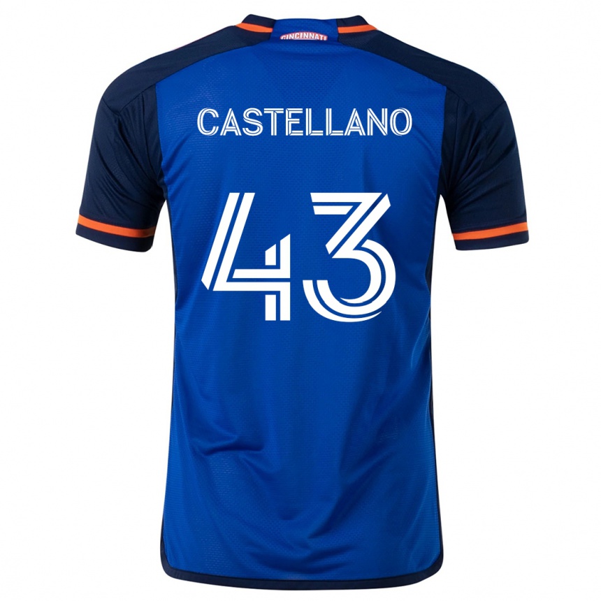 Kids Football Jesús Castellano #43 Blue White Home Jersey 2024/25 T-Shirt