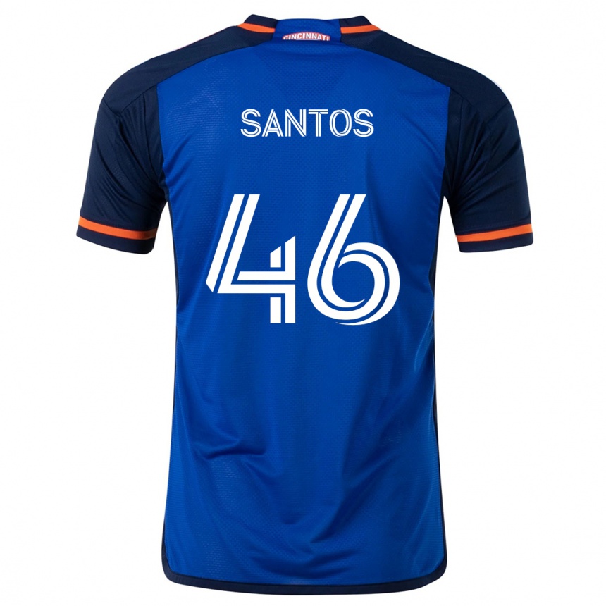 Kids Football Guilherme Santos #46 Blue White Home Jersey 2024/25 T-Shirt