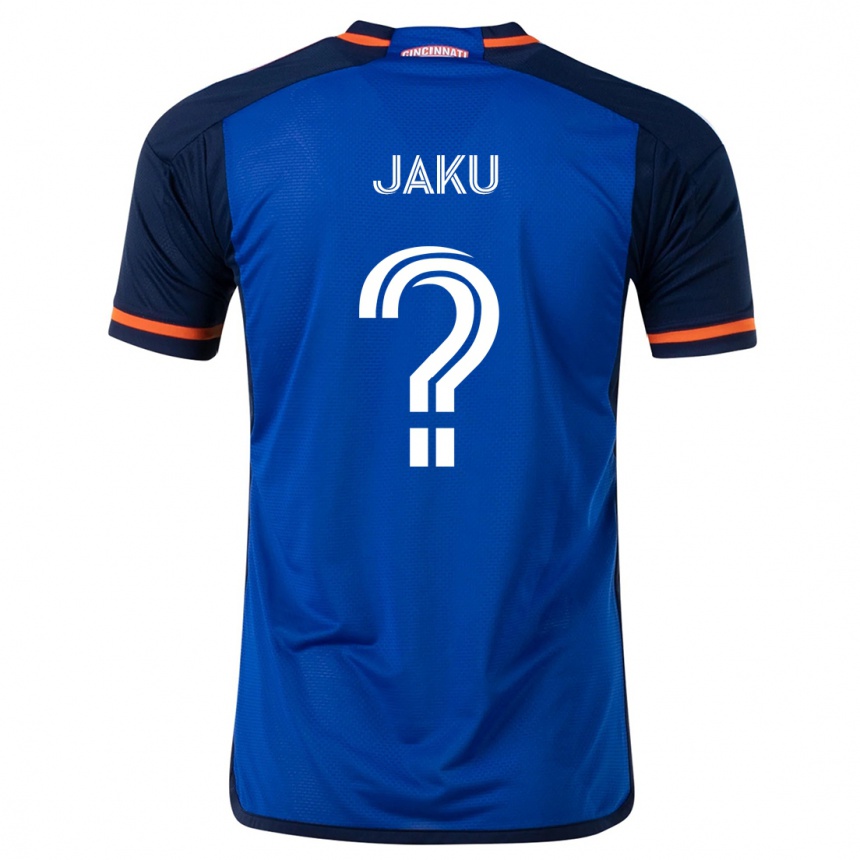 Kids Football John Jaku #0 Blue White Home Jersey 2024/25 T-Shirt