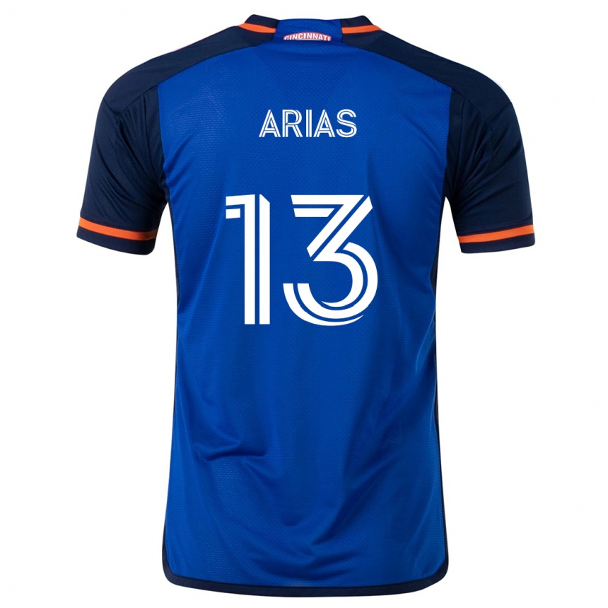 Kids Football Santiago Arias #13 Blue White Home Jersey 2024/25 T-Shirt