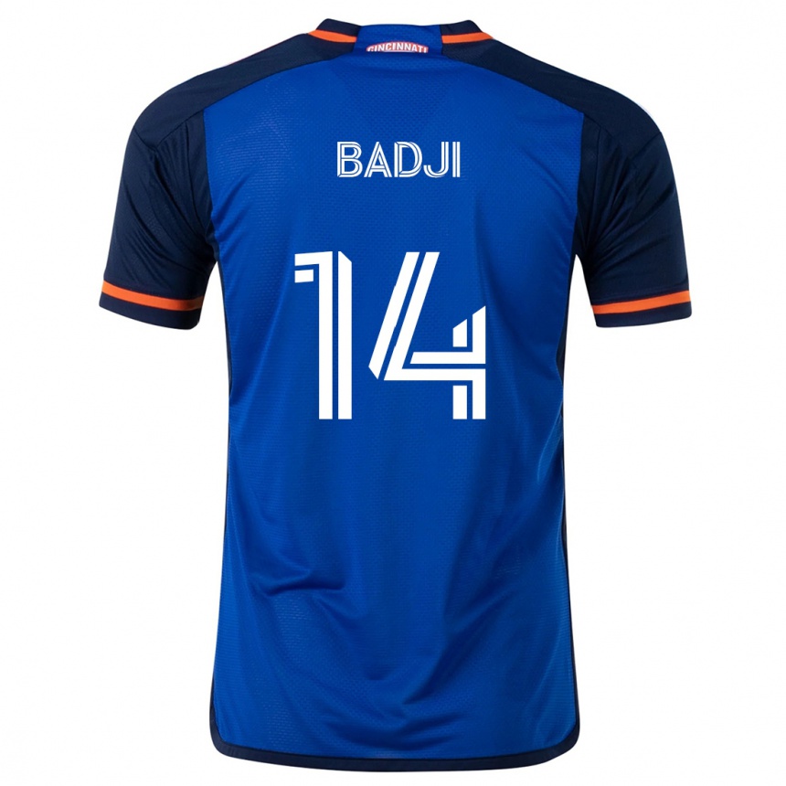 Kids Football Dominique Badji #14 Blue White Home Jersey 2024/25 T-Shirt