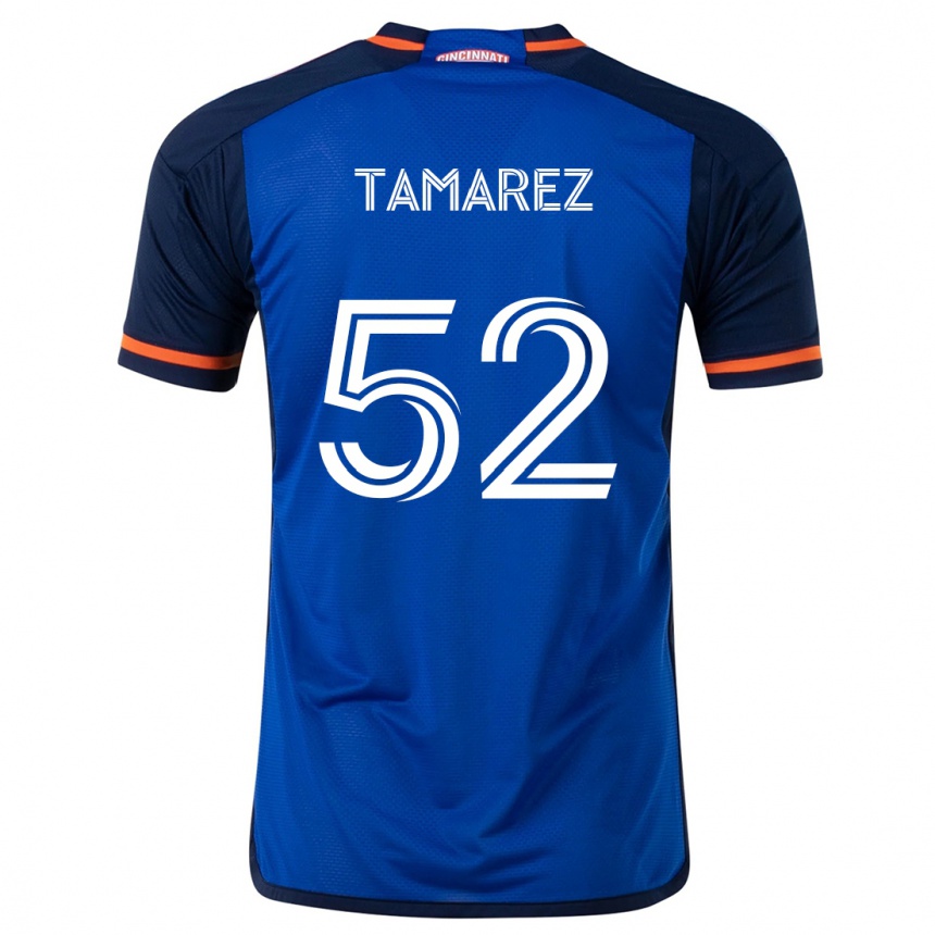 Kids Football Lucas Tamarez #52 Blue White Home Jersey 2024/25 T-Shirt