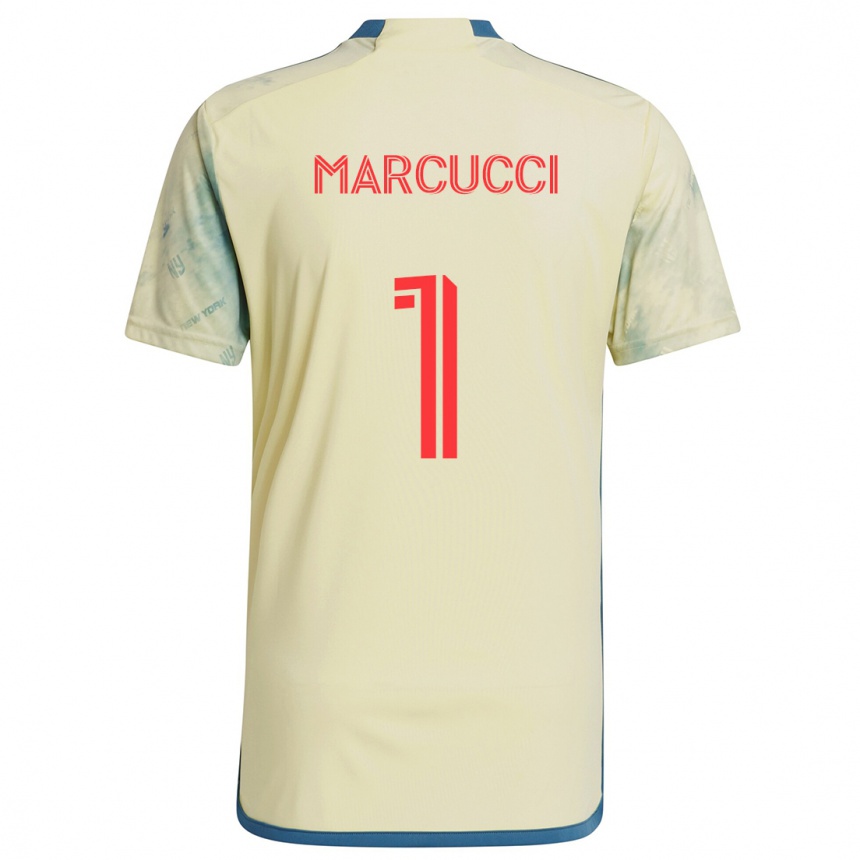 Kids Football Aj Marcucci #1 Yellow Red Blue Home Jersey 2024/25 T-Shirt