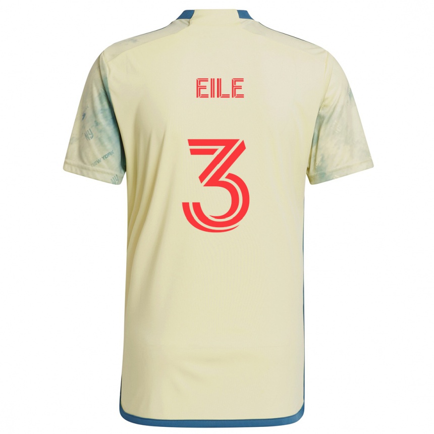 Kids Football Noah Eile #3 Yellow Red Blue Home Jersey 2024/25 T-Shirt