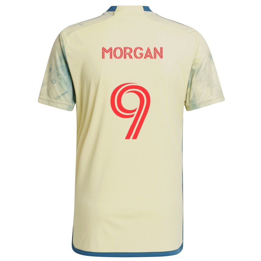 Kids Football Lewis Morgan #9 Yellow Red Blue Home Jersey 2024/25 T-Shirt