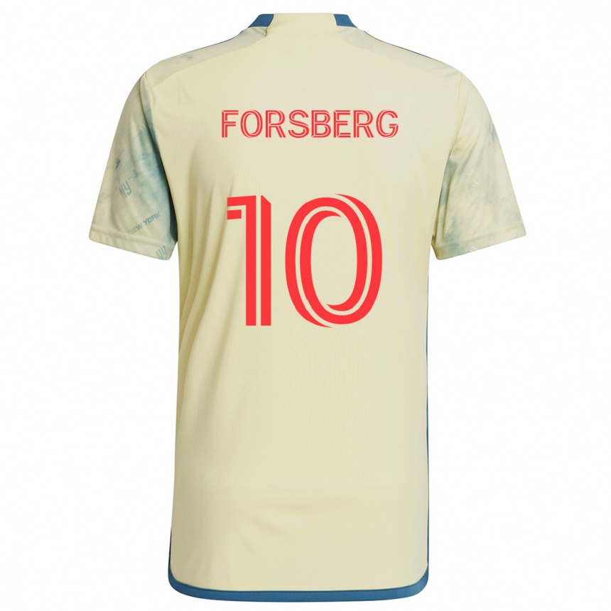 Kids Football Emil Forsberg #10 Yellow Red Blue Home Jersey 2024/25 T-Shirt