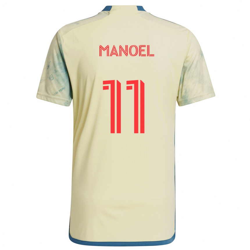 Kids Football Elias Manoel #11 Yellow Red Blue Home Jersey 2024/25 T-Shirt