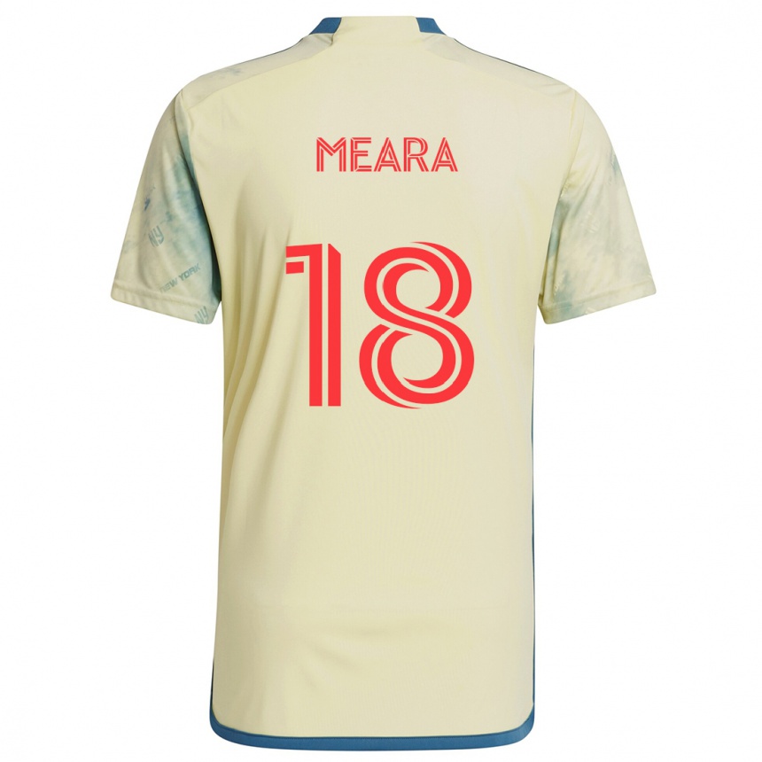 Kids Football Ryan Meara #18 Yellow Red Blue Home Jersey 2024/25 T-Shirt