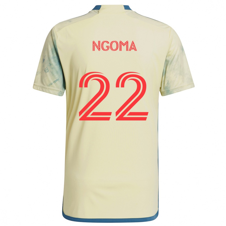 Kids Football Serge Ngoma #22 Yellow Red Blue Home Jersey 2024/25 T-Shirt