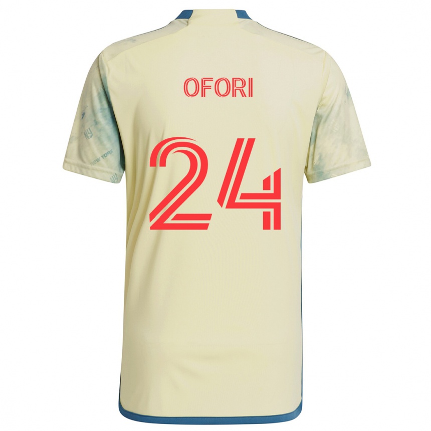 Kids Football Curtis Ofori #24 Yellow Red Blue Home Jersey 2024/25 T-Shirt