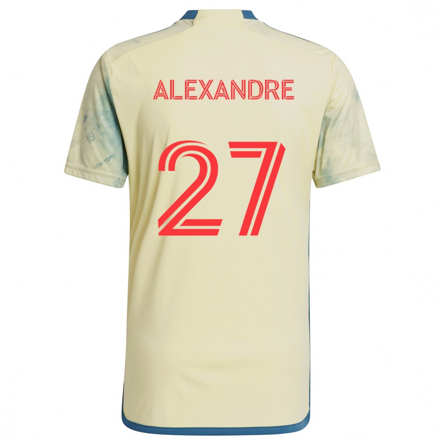 Kids Football Davi Alexandre #27 Yellow Red Blue Home Jersey 2024/25 T-Shirt