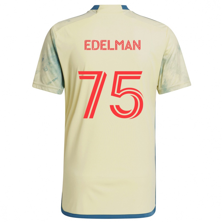 Kids Football Daniel Edelman #75 Yellow Red Blue Home Jersey 2024/25 T-Shirt