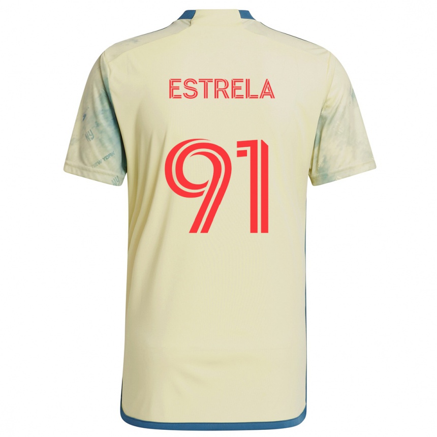 Kids Football Bento Estrela #91 Yellow Red Blue Home Jersey 2024/25 T-Shirt