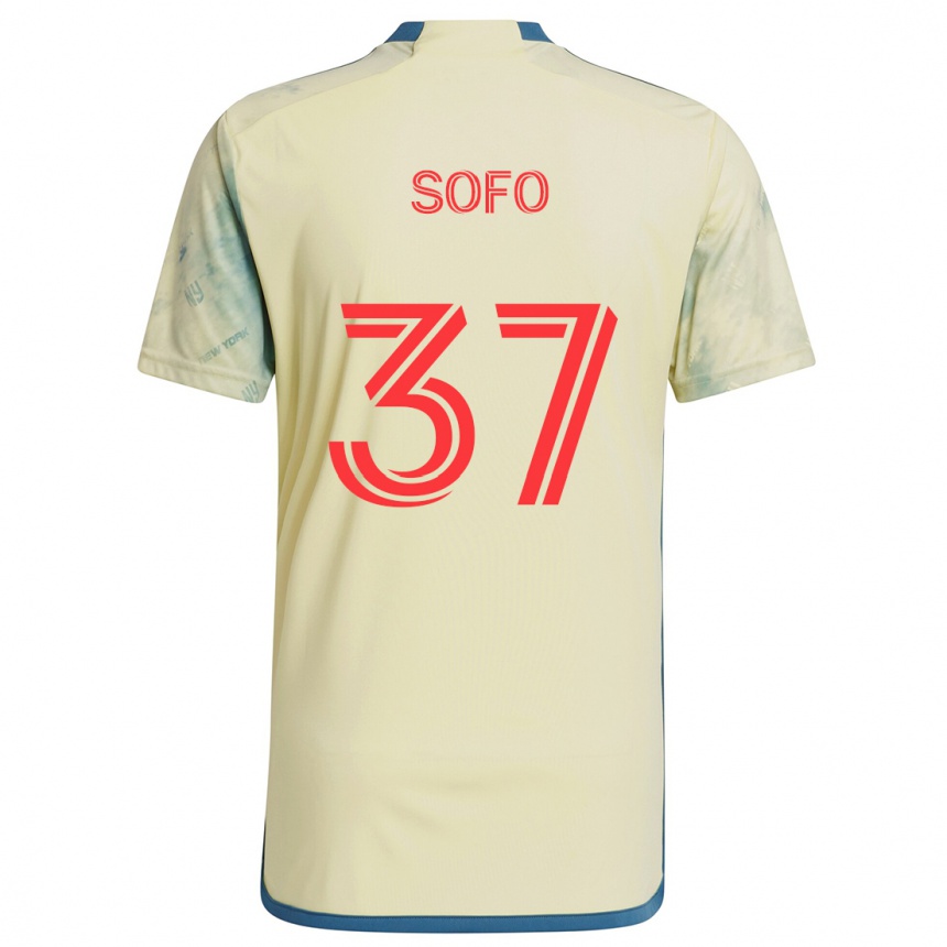 Kids Football Mohammed Sofo #37 Yellow Red Blue Home Jersey 2024/25 T-Shirt