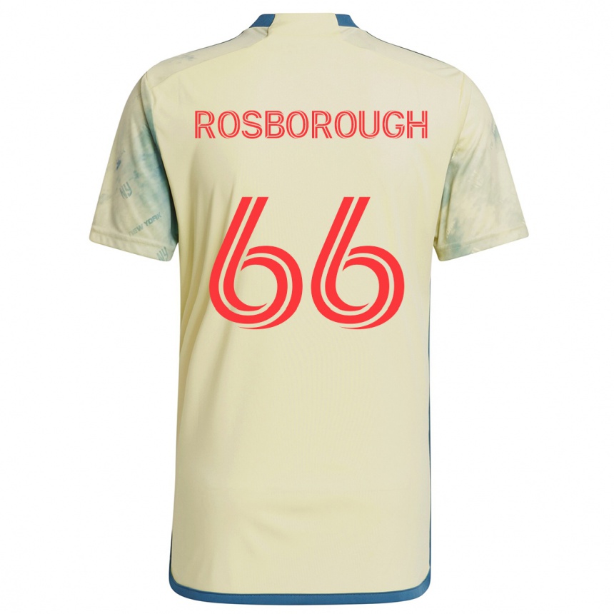 Kids Football Tanner Rosborough #66 Yellow Red Blue Home Jersey 2024/25 T-Shirt