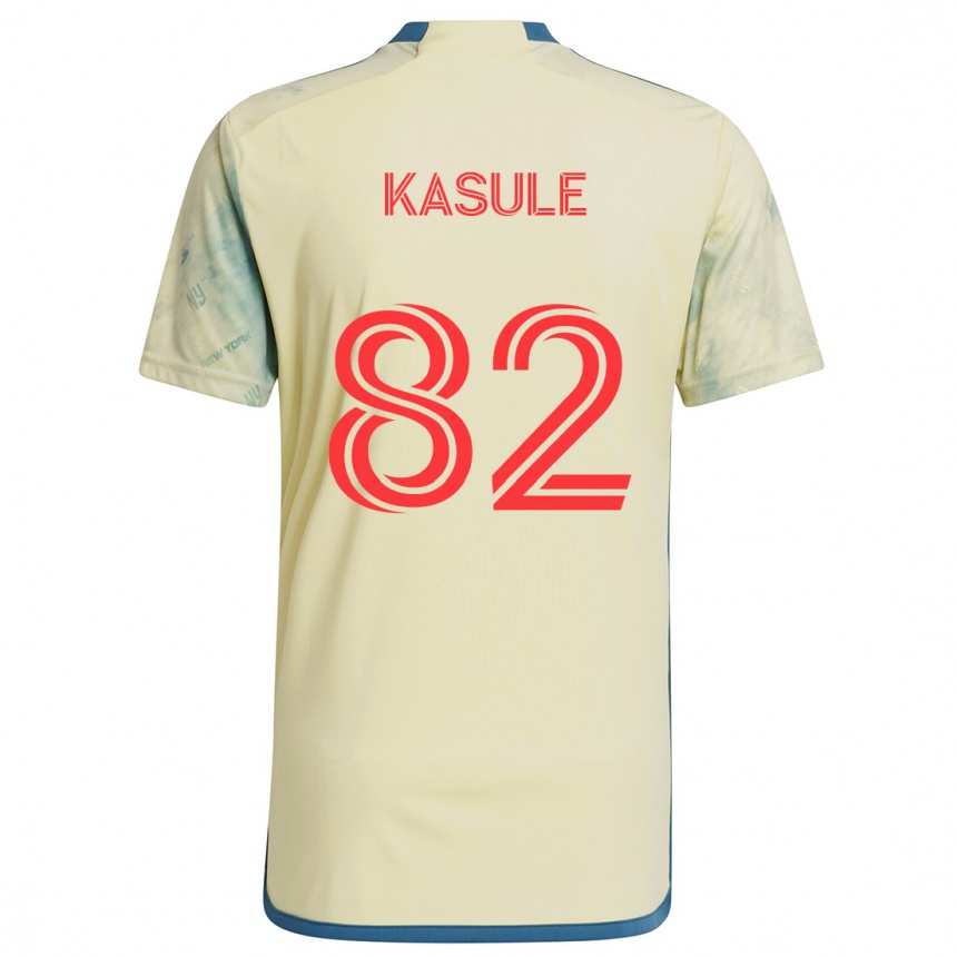 Kids Football Ibrahim Kasule #82 Yellow Red Blue Home Jersey 2024/25 T-Shirt