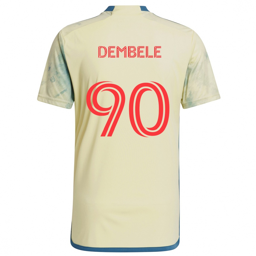 Kids Football Malick Dembele #90 Yellow Red Blue Home Jersey 2024/25 T-Shirt