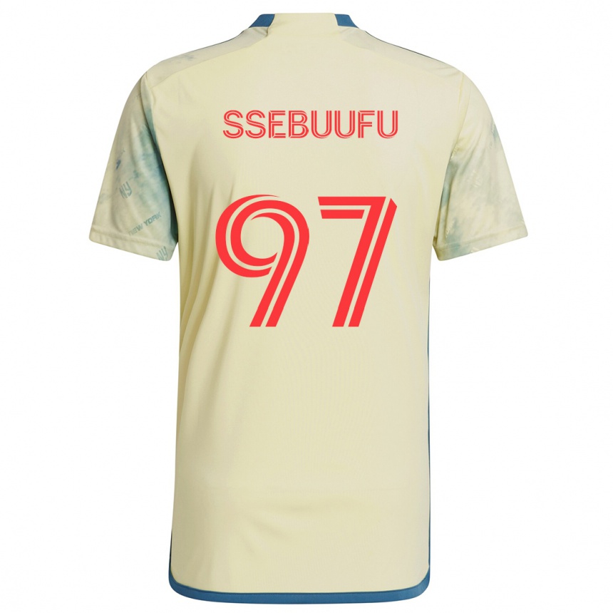 Kids Football Frank Ssebuufu #97 Yellow Red Blue Home Jersey 2024/25 T-Shirt