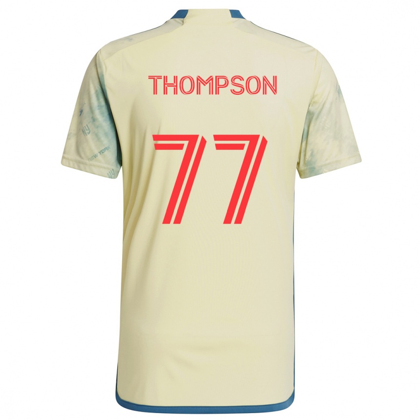 Kids Football Amos Shapiro-Thompson #77 Yellow Red Blue Home Jersey 2024/25 T-Shirt