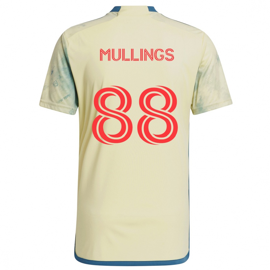 Kids Football O'vonte Mullings #88 Yellow Red Blue Home Jersey 2024/25 T-Shirt