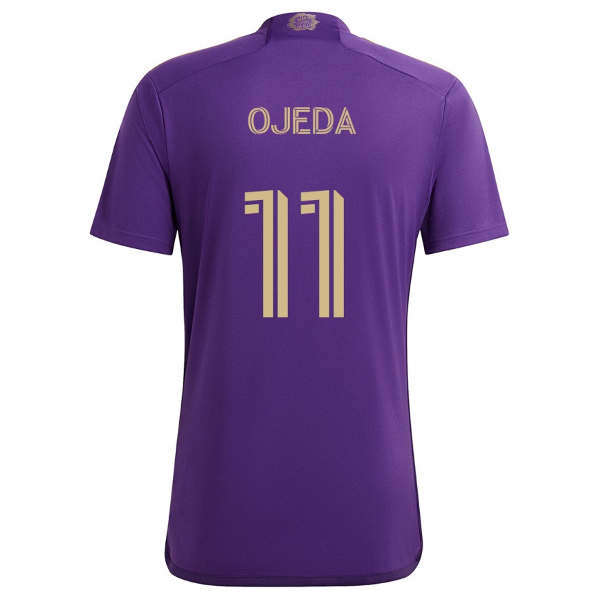 Kids Football Martín Ojeda #11 Purple Yellow Home Jersey 2024/25 T-Shirt