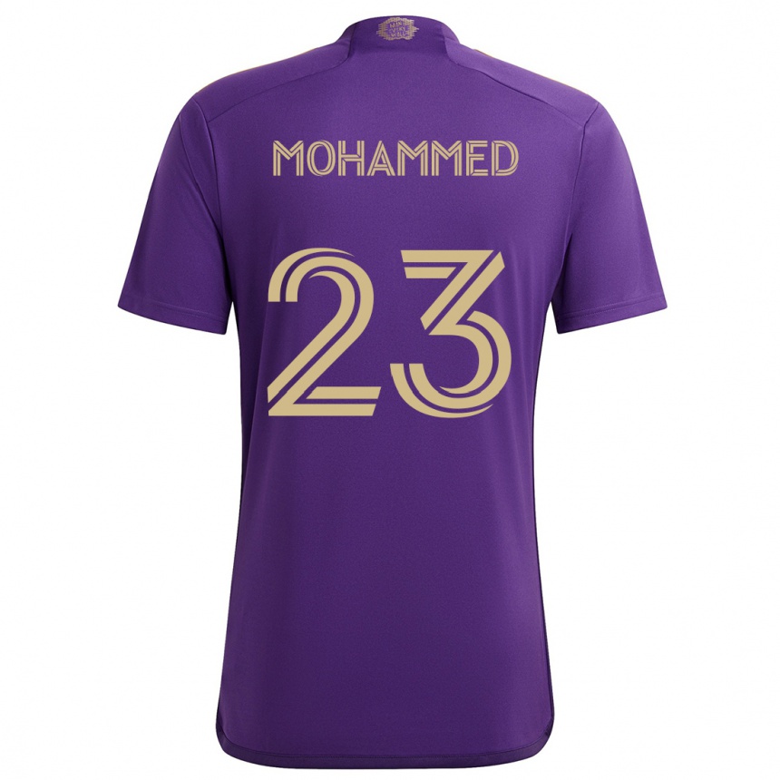 Kids Football Shak Mohammed #23 Purple Yellow Home Jersey 2024/25 T-Shirt