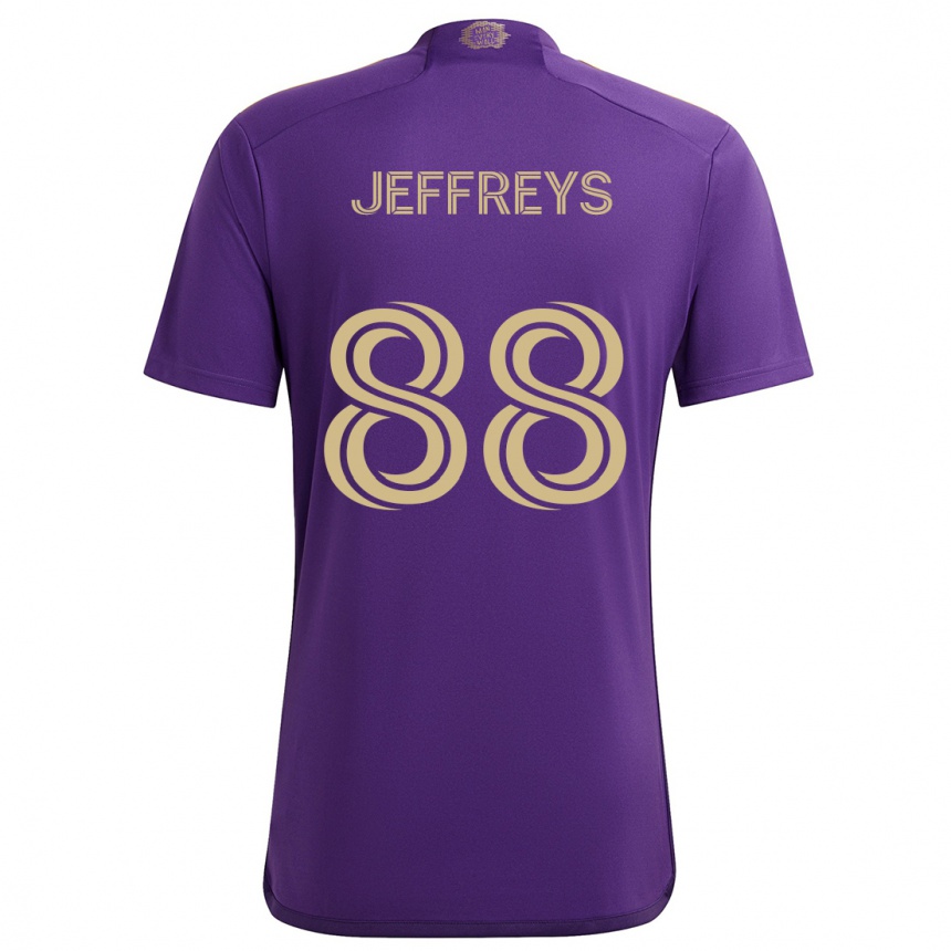 Kids Football Tj Jeffreys #88 Purple Yellow Home Jersey 2024/25 T-Shirt