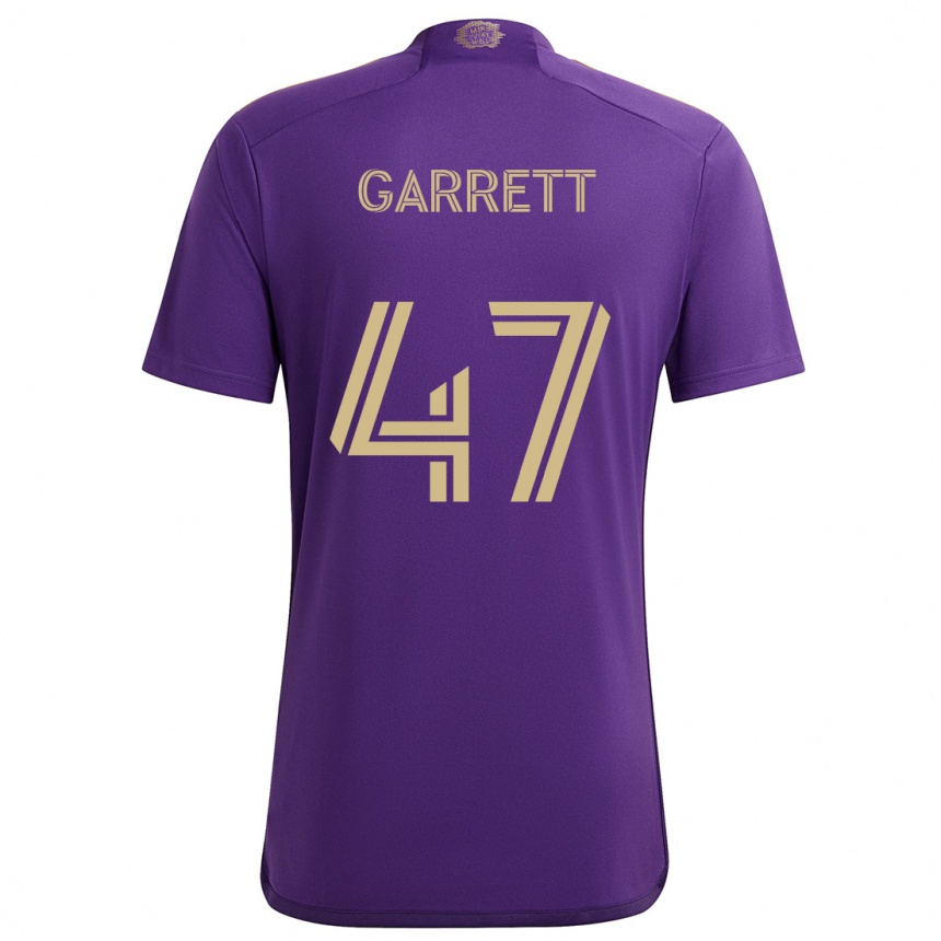 Kids Football Ian Garrett #47 Purple Yellow Home Jersey 2024/25 T-Shirt