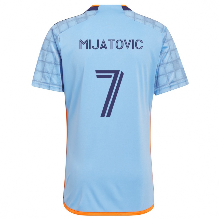 Kids Football Jovan Mijatovic #7 Blue Orange Home Jersey 2024/25 T-Shirt