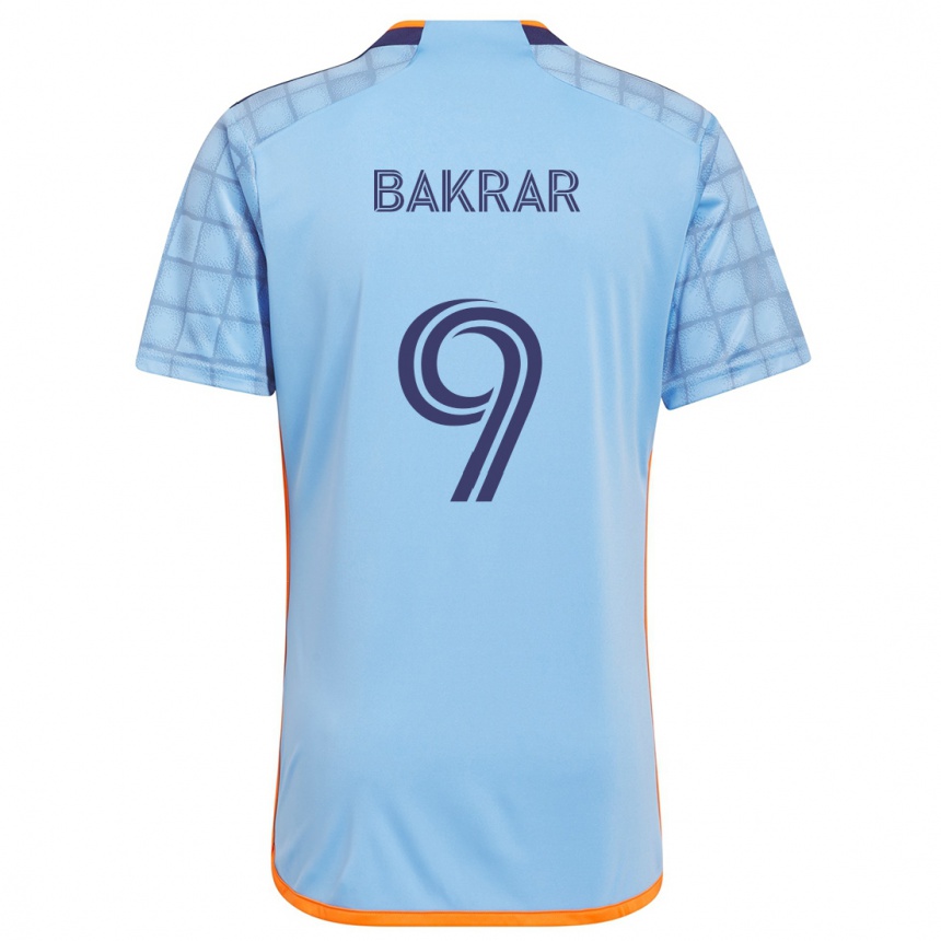 Kids Football Monsef Bakrar #9 Blue Orange Home Jersey 2024/25 T-Shirt