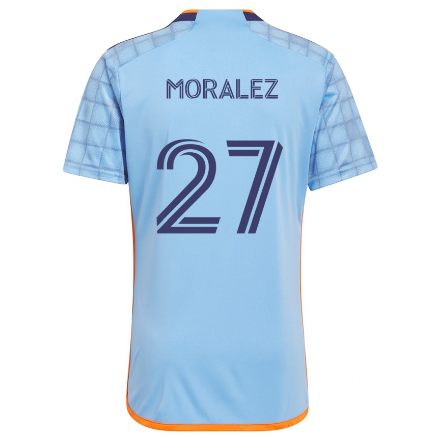 Kids Football Maxi Moralez #27 Blue Orange Home Jersey 2024/25 T-Shirt