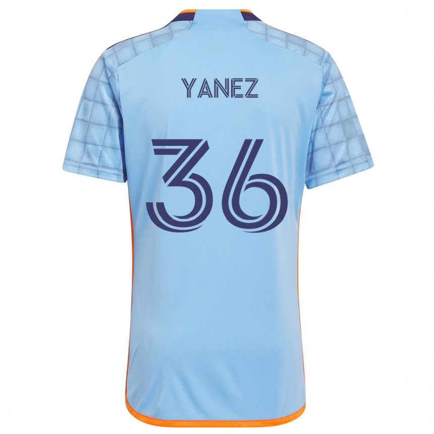 Kids Football Zidane Yañez #36 Blue Orange Home Jersey 2024/25 T-Shirt