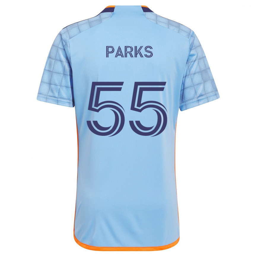 Kids Football Keaton Parks #55 Blue Orange Home Jersey 2024/25 T-Shirt